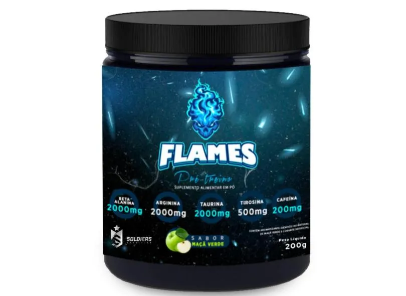 PRé-TREINO FLAMES MAçA VERDE 200G - SOLDIERS NUTRITION 