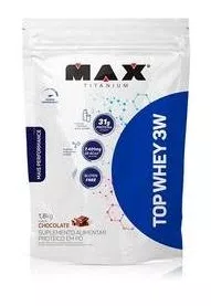 Top Whey 3W Mais Performance 1,8Kg Refil - Max Titanium - Full - Chocolate