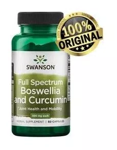 Swanson Full Spectrum Boswellia e Curcumina 300mg 60 Cápsulas