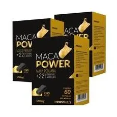 Kit 3x Maca Power 1200mg + 22 Vit. E Minerais - 60 Cáps. Maxinutri