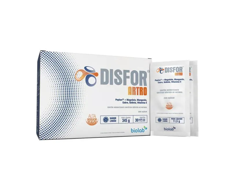 Suplemento Nutricional Disfor Artro com 30 sachês Biolab 30 Sachês