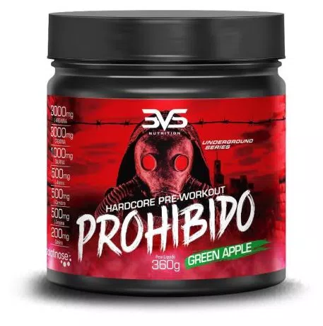 Pré Treino Prohibido 360G Maçã Verde 3Vs Nutrition