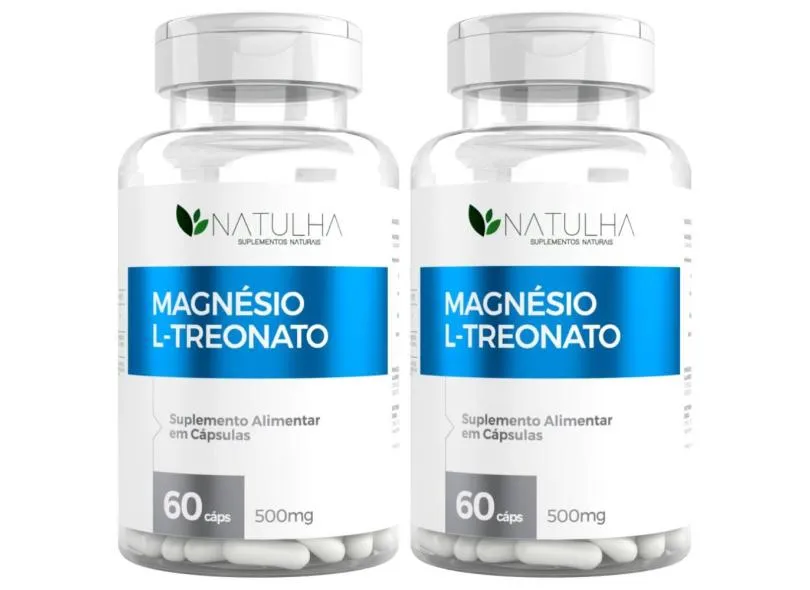 Kit 2X Magnésio L-Treonato 60 cápsulas - Natulha