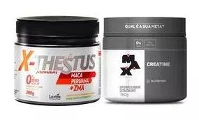 X-Thestus Maca Peruana + Zma 200g - Lavitte + Creatina 150g Max Titanium