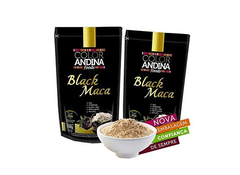 Maca Peruana Preta - Black Color Andina 100g-2 pacotes