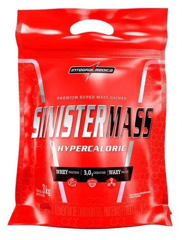 Massa Sinister Mass 3Kg Chocolate com Coco Integralmedica