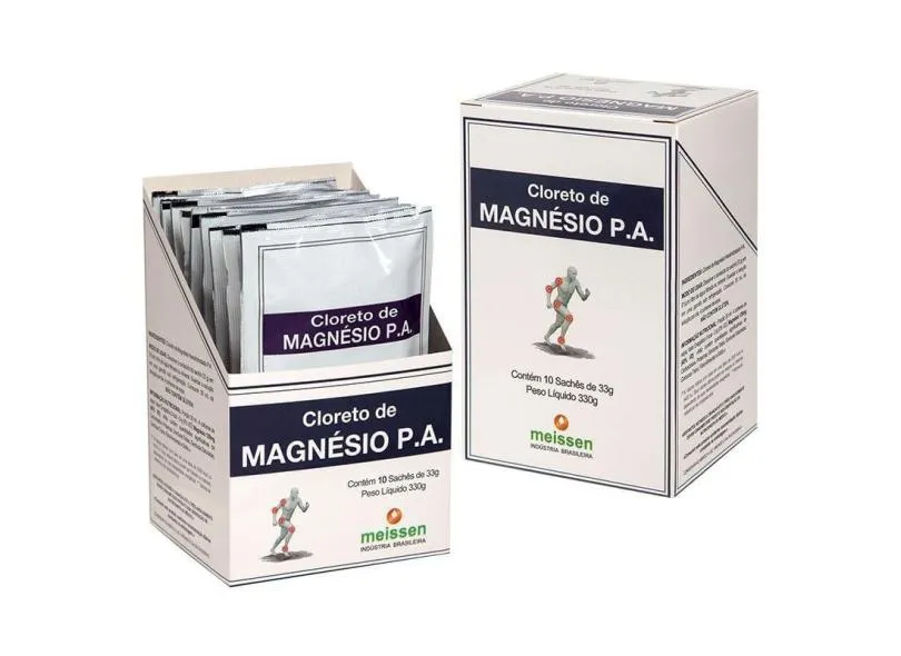 Cloreto de Magnésio P.A. 500mg c/ 10 sachês de 33g cada - Meissen