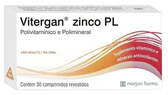 Vitergan Zinco Plus Marjan 30 Comprimidos Revestidos