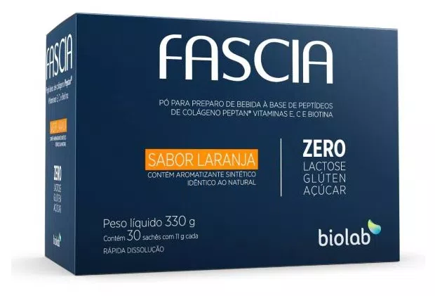 Fascia 330g Sabor Laranja com 30 sachês Biolab 30 Sachês