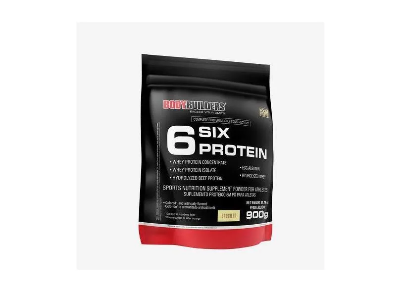 Whey Protein Concentrado 6 Six Protein 900G - Suplemento Em Pó Para Ga