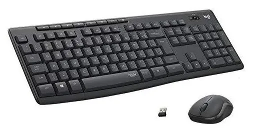 Kit Teclado e Mouse Logitech MK295 sem fio - Tecnologia SilentTouch para digitação e cliques silenciosos, Conexão sem fio de 2,4 GHz e um pequeno receptor USB - 920-009793