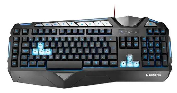 Teclado Gamer Warrior Morani Com Teclas Macro LED - TC209