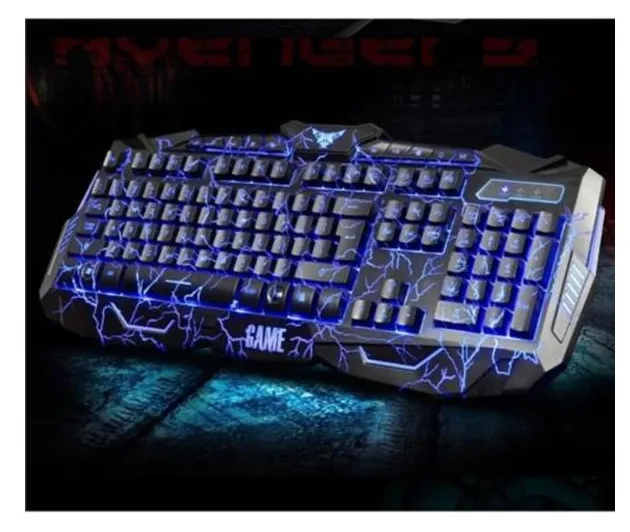 Teclado Kit Gamer Mouse Gamer V-100 USB Para Jogos 