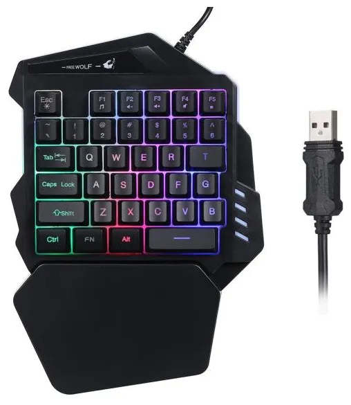 Freewolf K13 Gaming Keyboard Uma Mão Wired Keyboard Um jogo única mão do teclado para pugb Móvel jogo da mão mecânica Sentindo Design Ergonômico