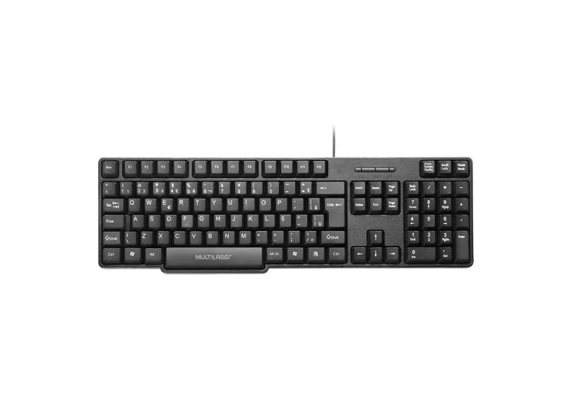 Teclado Básico Slim  Com Conector Ps/2  Multilaser - Tc225   