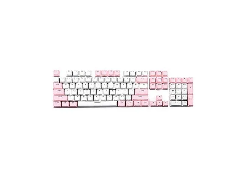 HELYZQ Teclas transparentes Double Shot PBT 104 retroiluminadas para interruptor de teclado Cherry MX