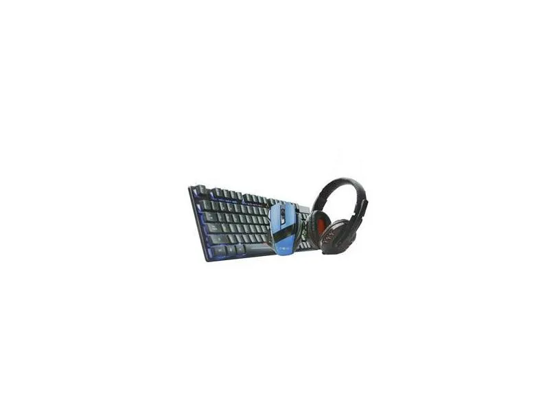 Kit Gamer Teclado Com Teclas Para Jogos Mouse Fone Inova Led