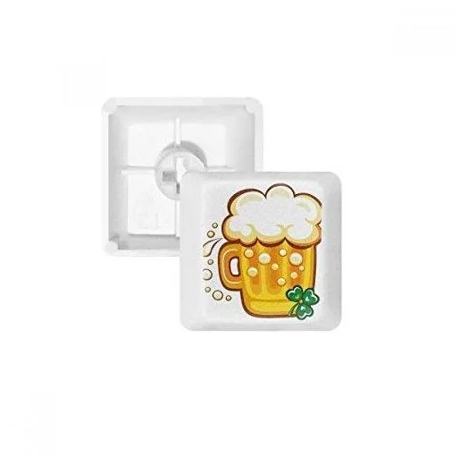 Clover Yellow Beer Ireland St Patrick's Day teclado mecânico PBT kit de atualização para jogos