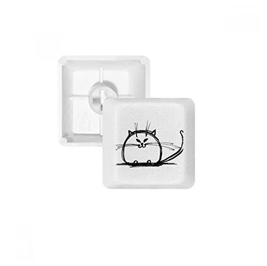 Curly Heavy Cat Smile Sit Line teclado mecânico PBT kit de atualização para jogos