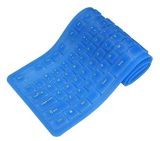 108 teclas usb silicone flexível teclado dobrável à prova d 'água à prova de poeira usb teclas silenciosas para teclado de desktop portátil