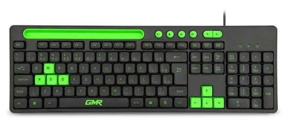 Teclado Multimidia Gamer Verde Com Suporte De Smartphone - Tc265