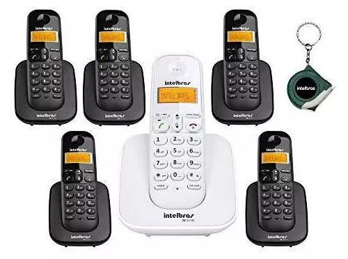 Kit Aparelho Telefone Fixo Sem Fio Dect Ts 3110 Com 5 Ramal