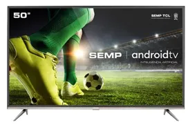 Smart TV LED 50" Semp 4K HDR 50SK8300 3 HDMI