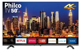 Smart TV DLED 50" Philco 4K HDR PTV50Q20SNBL 3 HDMI