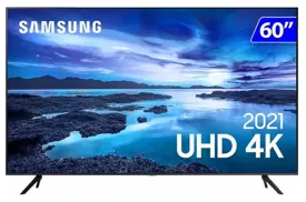 Smart TV LED 60" Samsung Crystal 4K HDR UN60AU7700GXZD