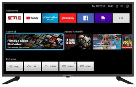 Smart TV LED 42" Britânia Full HD BTV42G10N5SKF 2 HDMI