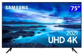 Smart TV LED 75" Samsung Crystal 4K HDR UN75AU7700GXZD