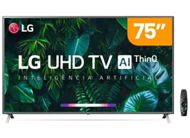 Smart TV LED 75" LG ThinQ AI 4K HDR 75UN801C0SB