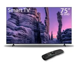 Smart TV LED 75" LG ThinQ AI 4K HDR 75UQ801C0SB. BWZ