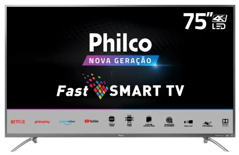 Smart TV LED 75" Philco 4K PTV75E30ST 4 HDMI