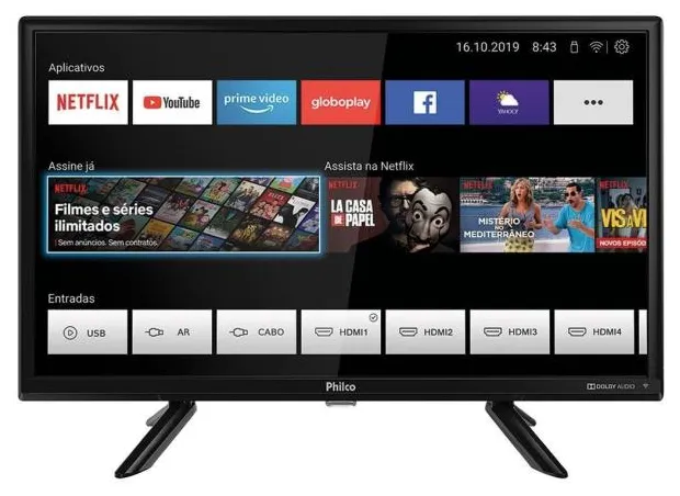 Smart TV LED 24" Philco PTV24G50SN 2 HDMI