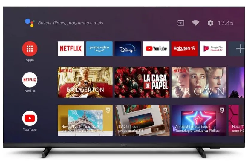 Smart TV LED 50" Philips 4K HDR 50PUG7406/78 4 HDMI