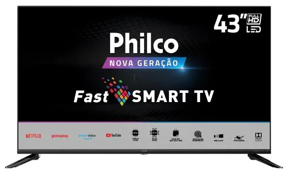 Smart TV LED 43" Philco Full HD PTV43N5CG70BLF 3 HDMI