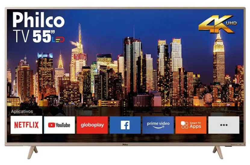 Smart TV LED 55" Philco 4K PTV55F62SNC 3 HDMI