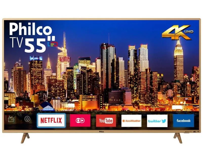 Smart TV LED 55" Philco 4K PTV55F61SNC 3 HDMI