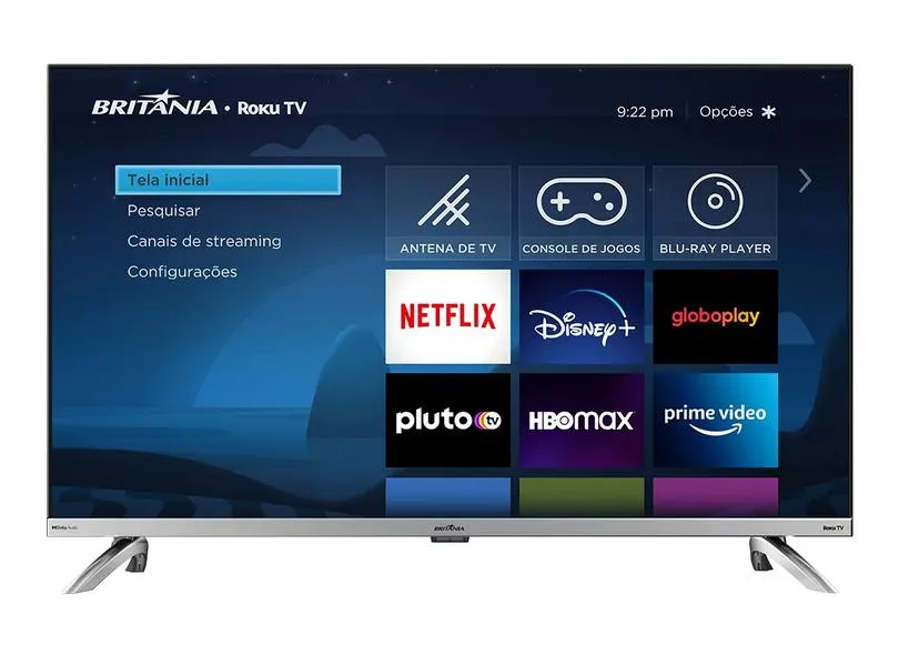 Smart TV TV LED 32" Britânia BTV32G7PR2CSBLH 2 HDMI