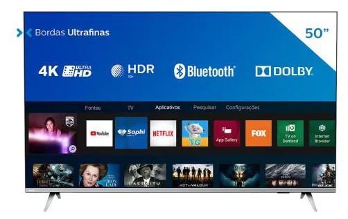 Smart TV LED 50" Philips Série 6600 4K HDR 50PUG6654/78