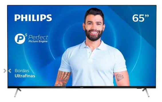 Smart TV LED 65" Philips 4K HDR 65PUG7625/78 3 HDMI