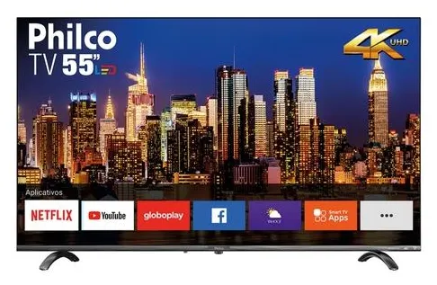 Fast Smart TV Philco 55” PTV55G20AGS 4K ATMOS Android TV Bivolt