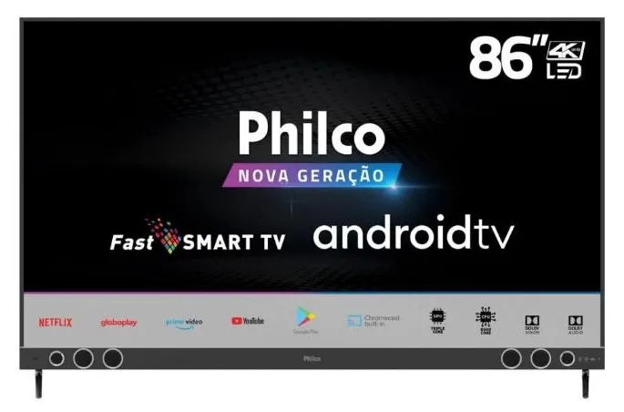 Smart TV LED 86" Philco 4K HDR PTV86P50AGSG 4 HDMI