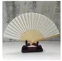 Ventilador de mão dobrável de bambu de verão diy Ventilador de cor sólida para festa de dança chinesa