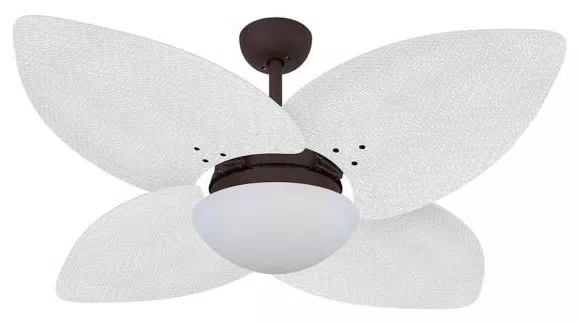 Ventilador De Teto Volare Marrom Texturizado Vd42 Dunamis Palmae 4 Pás  - 