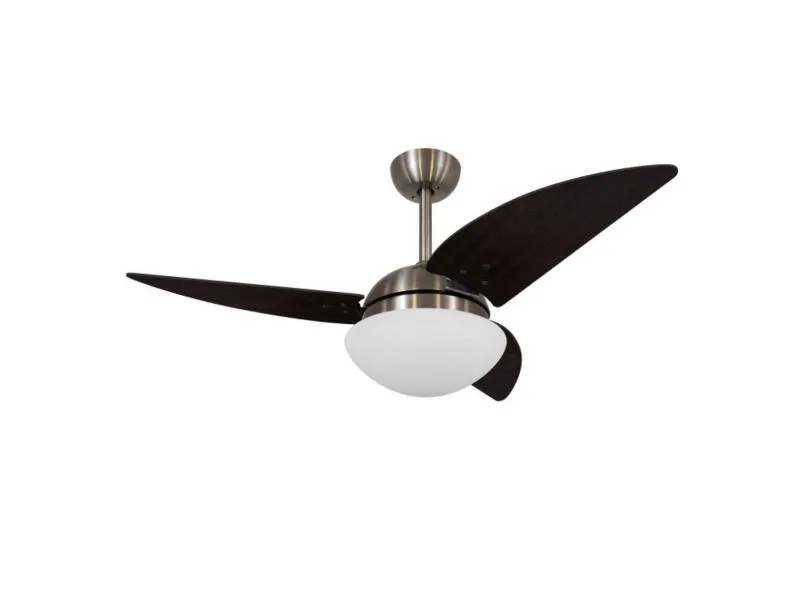 Ventilador De Teto Vidro Fechado 3 Pás Class Volare  Bronze/Marrom Tabaco