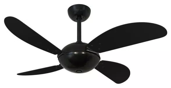 Ventilador De Teto Volare Nero  Fly 4 Pás  -