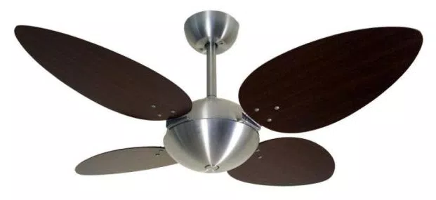 Ventilador De Teto 4 Pás Pétalo Platinum Volare Tabaco