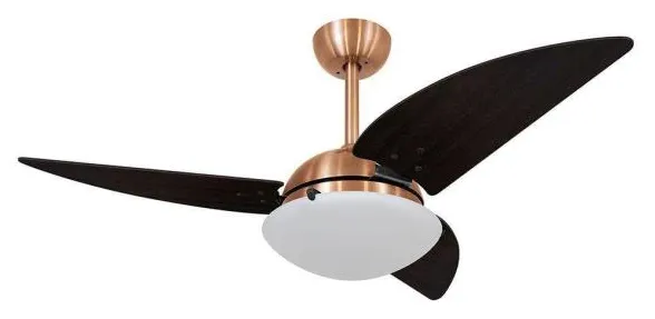 Ventilador De Teto Volare Cobre Class 3 Pás Tabaco 